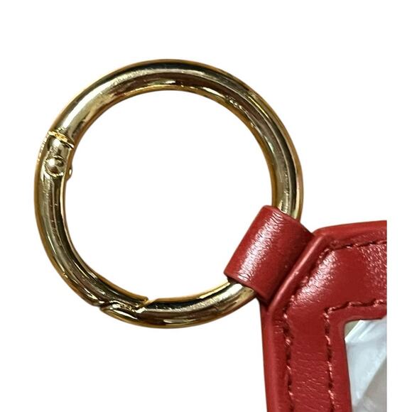 YSL Beaute Mirror Keychain Yves Saint Laurent Red Gold Logo Compact Pocket - Picture 4 of 4